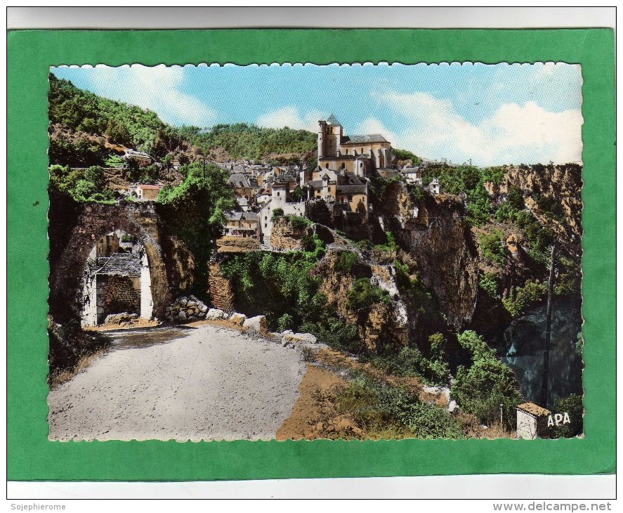 Saint-Cirq-Lapopie Vue Générale Grande Porte église 2 Scans (46-Lot) 30/06/1965 - Saint-Cirq-Lapopie