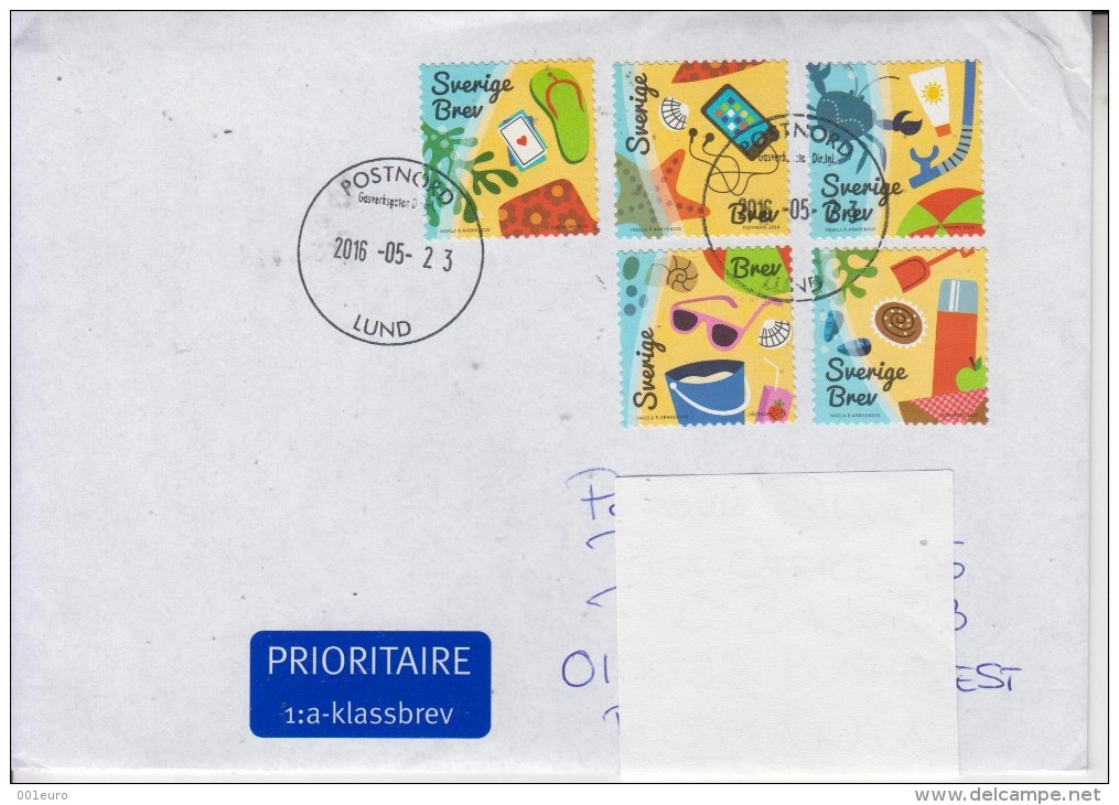SWEDEN : GAMES & BEACH On Circulated Covers To ROMANIA - Envoi Enregistre! Registered Shipping! - Briefe U. Dokumente