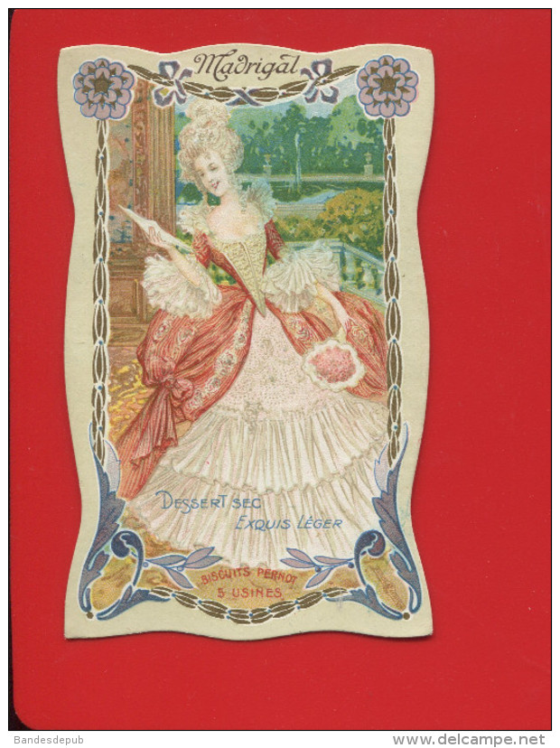 PERNOT CHROMO ART NOUVEAU OSSELET FEMME MADRIGAL EPOQUE LOUIS XIV - Autres & Non Classés