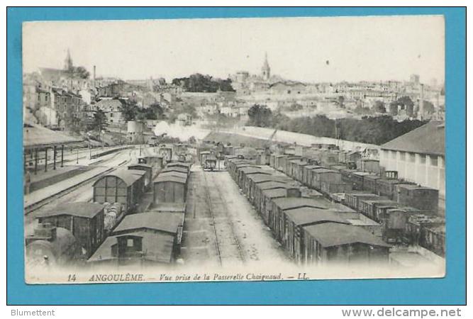 CPA 14 - Chemin De Fer Trains Vue Prise De La Passerelle Chaignaud ANGOULÊME 16 - Angouleme