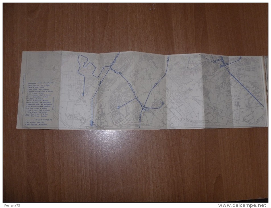 ROMA MAPPA CARTINA TOPOGRAFICA LINEA TRANVIARIA FERROVIA AUTOBU - Carte Topografiche