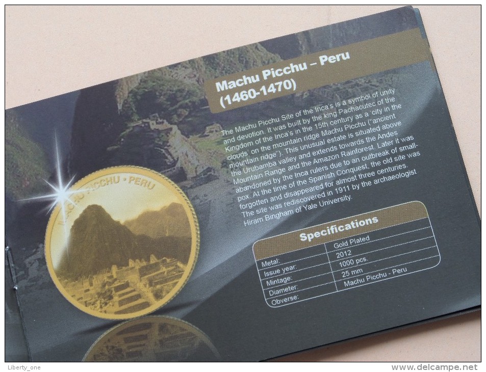 NEW SEVEN WONDERS of the WORLD : 7 Coins Gold Plated / Edition 2012 = Mintage 1000 pcs. ( please see photo ) !