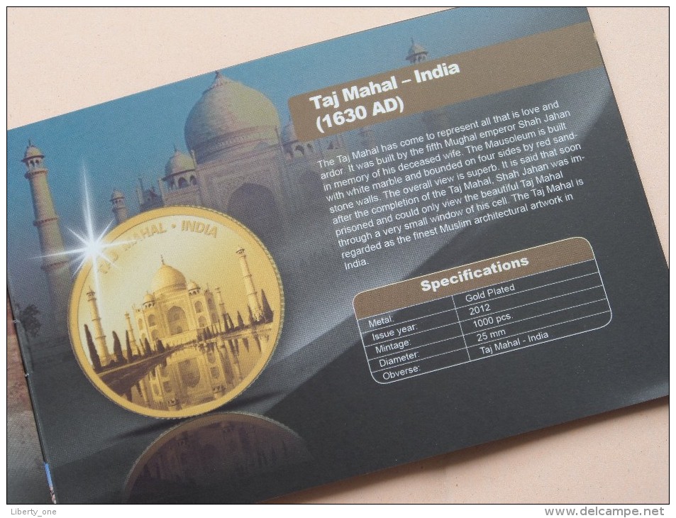 NEW SEVEN WONDERS of the WORLD : 7 Coins Gold Plated / Edition 2012 = Mintage 1000 pcs. ( please see photo ) !