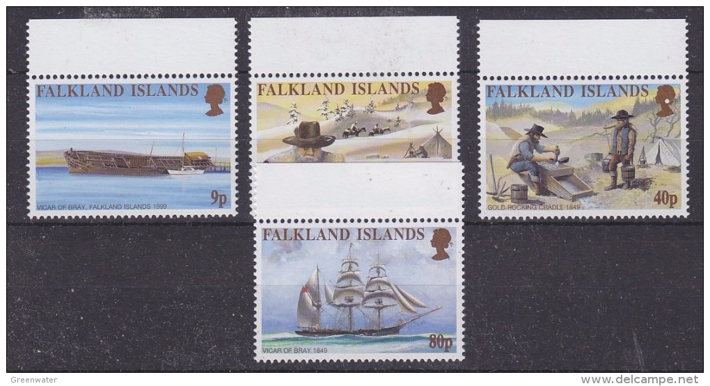 Falkland Islands 1999 Californian Gold Rush 4v  (+margin) ** Mnh (30239) - Falklandeilanden