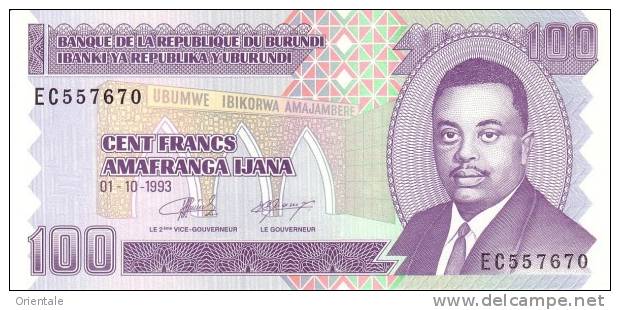 BURUNDI P. 37a  100 F  1993  UNC - Burundi