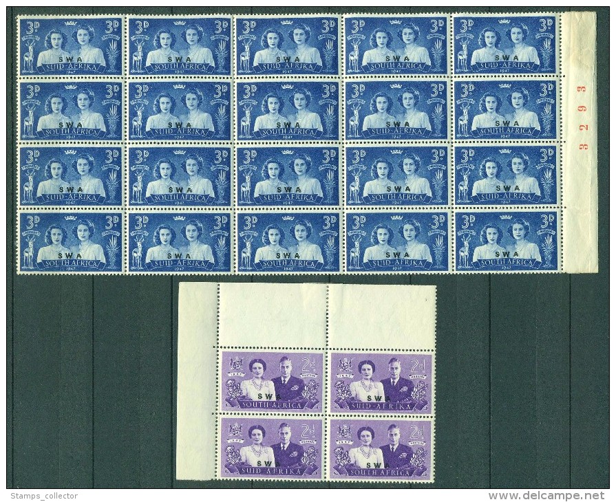 South Africa. SWA.  62 Stamps 1947. MNH - Ungebraucht