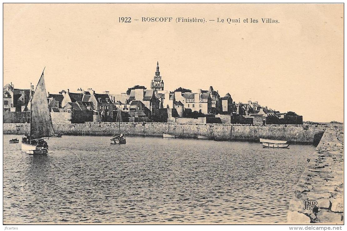 29 - ROSCOFF - Lot de 43 cartes anciennes et semi modernes