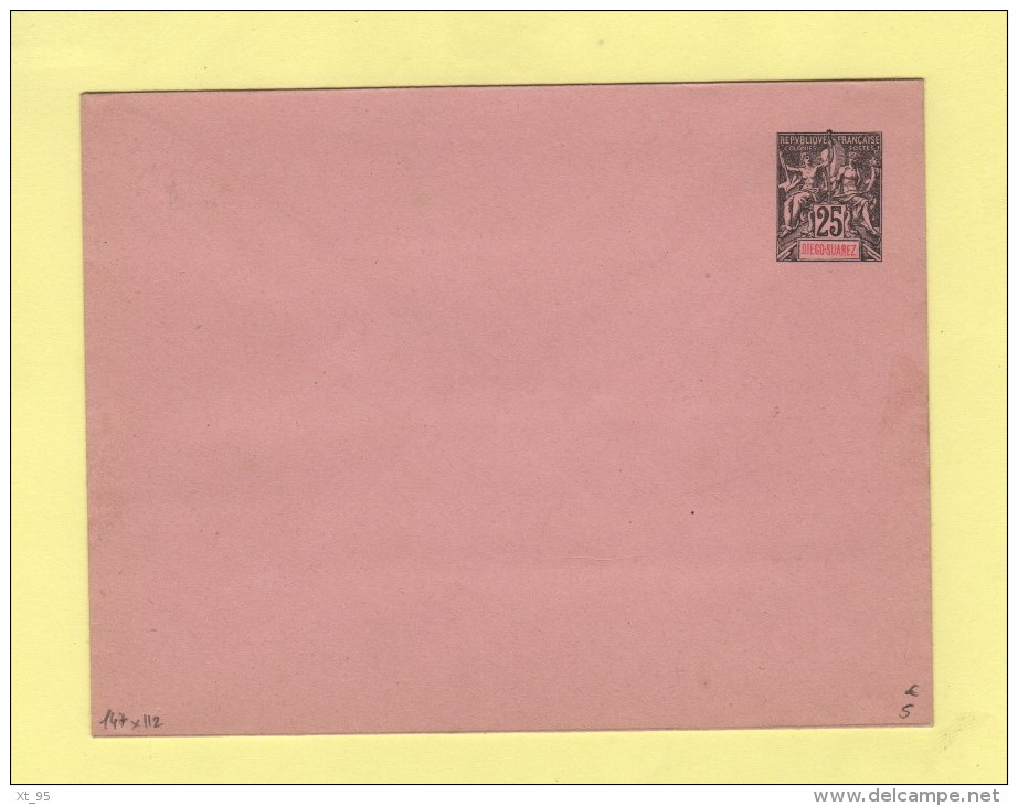 Diego Suarez - Entier Postal - Enveloppe 147x112 - 25c - Rabat Colle - Altri & Non Classificati