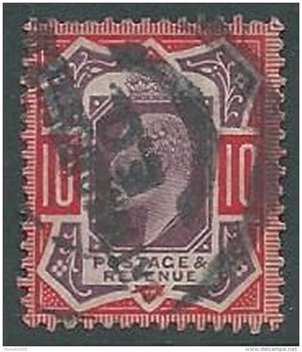 1902 GRAN BRETAGNA USATO EFFIGIE EDOARDO VII 10 P - U3-3 - Usati