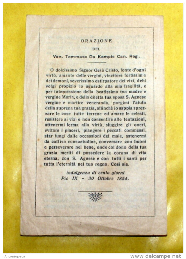 ITALIA 1923 - ANTICO SANTINO AFFILIAZIONE ALLA PIA UNIONE  FIGLIE DI MARIA - Santini