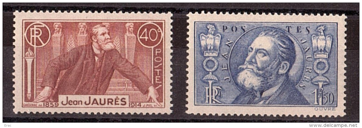 1936 - Jean Jaurès - N° 318/19 - Neufs ** - Cote 48 - Neufs