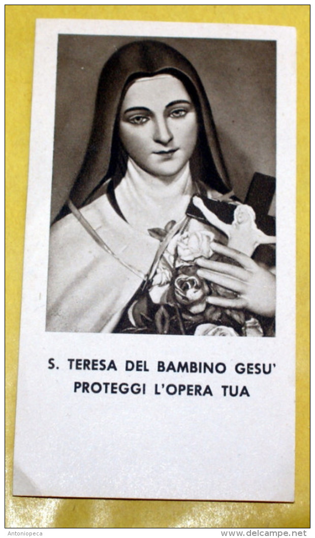 ITALIA 1942 - ANTICO SANTINO SANTA TERESA DAL BAMBINO GESU' - Images Religieuses