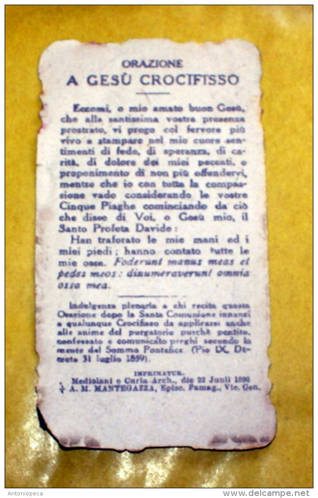 ITALIA 1896 - ANTICO SANTINO SS. CROCIFISSO - Santini