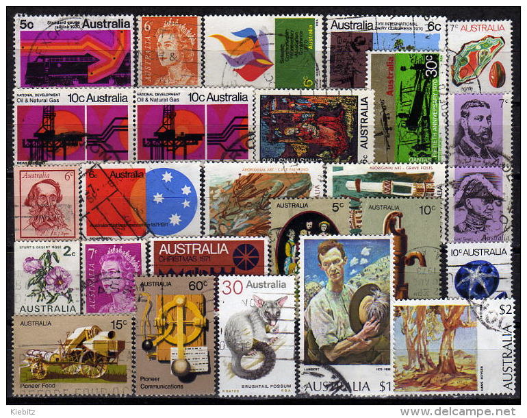 AUSTRALIEN 1970-1974 - Lot 25 Verschiedene Used - Gebraucht