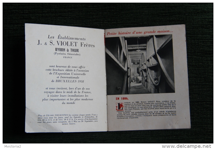 Brochure De Présentation De La Maison BYRRH à THUIR éditée à L´occasion De L´exposition De BRUXELLES De 1958 - Publicités