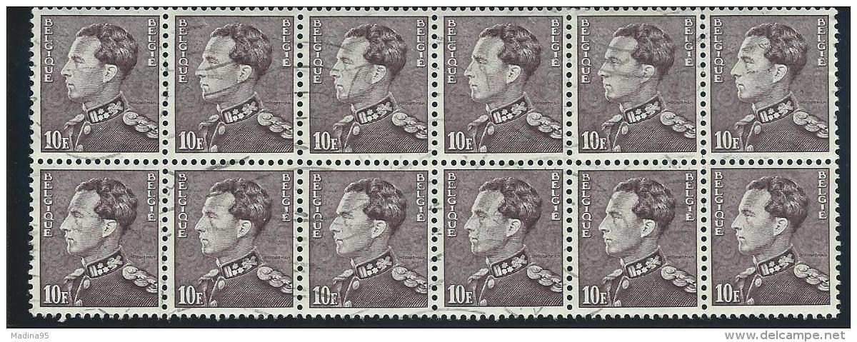 BELGIQUE: Obl., N°848A X 12, RR, TB - 1934-1935 Leopold III