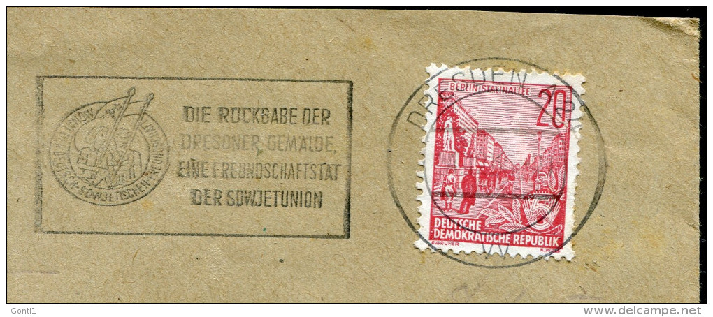 DDR 1955 Firmen Bedarfsbrief Mit Mi.Nr.455 U.Propaganda MWST"Dresden A 24-DIE RÜCKGABE DRESDNER GEMÄLDE EINE F.."1 Beleg - Sonstige & Ohne Zuordnung