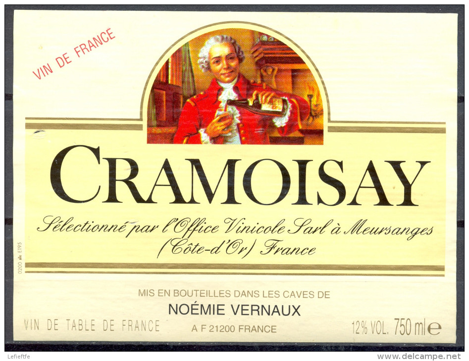 138 - Cramoisay - Noémie Vernaux - Office Vinicole à Meursanges Côte D'Or - Caves De Noémie Vernaux 21200 - Rode Wijn