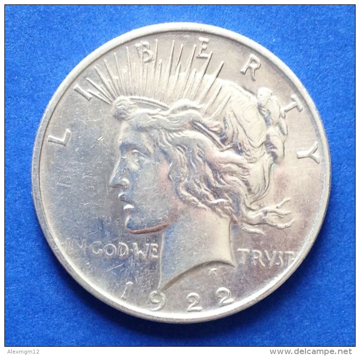 Peace Dollar 1922D, United States, Silver - 1921-1935: Peace