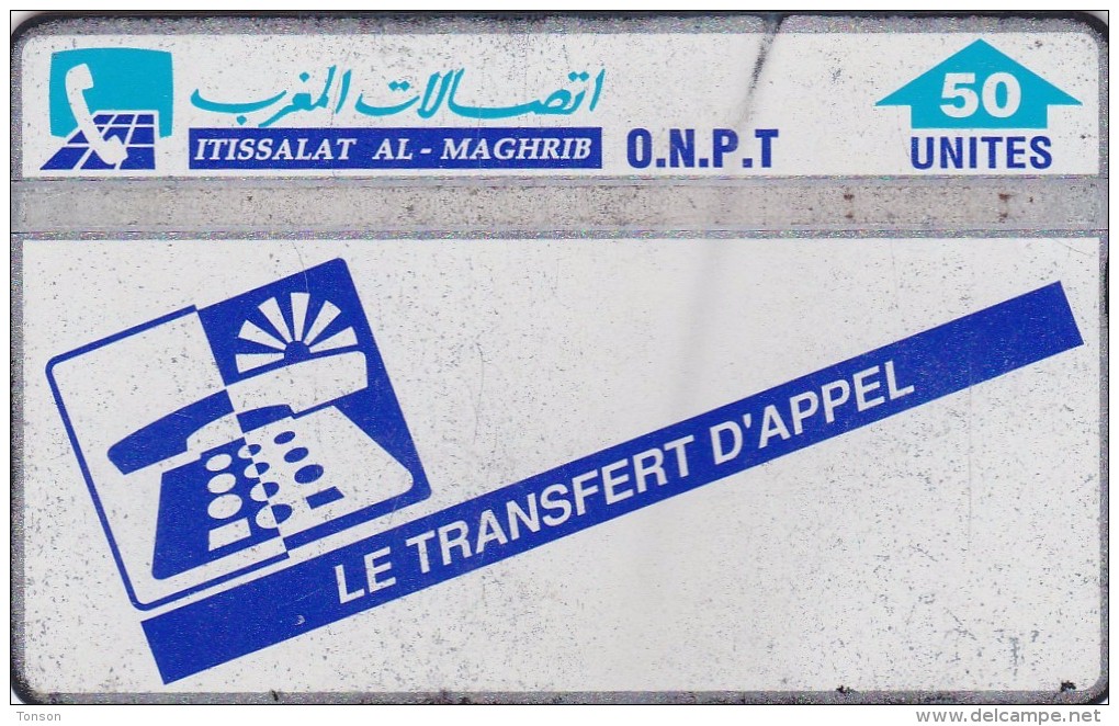 Morocco, MOR-19b, Le Transfert D Appel, 2 Scans.   Control Number : 409B  NB : Bend - Maroc