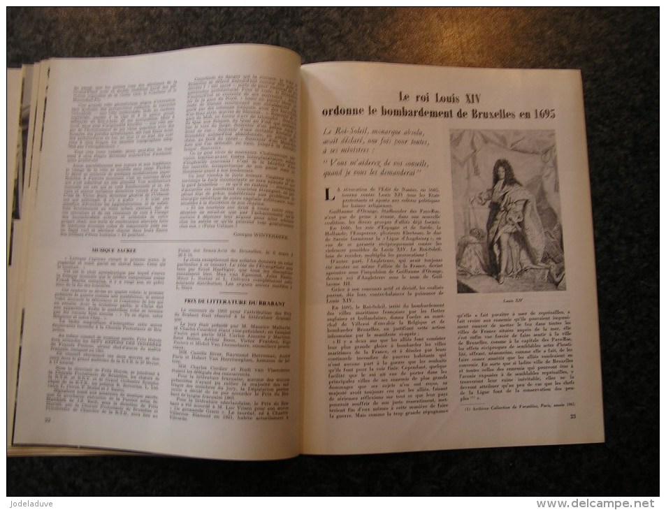 BRABANT Revue N° 1 1966 Régionalisme Bruxelles Reine Elisabeth Infirmière Guerre 14 18 Yser Louis XIV Thorembais