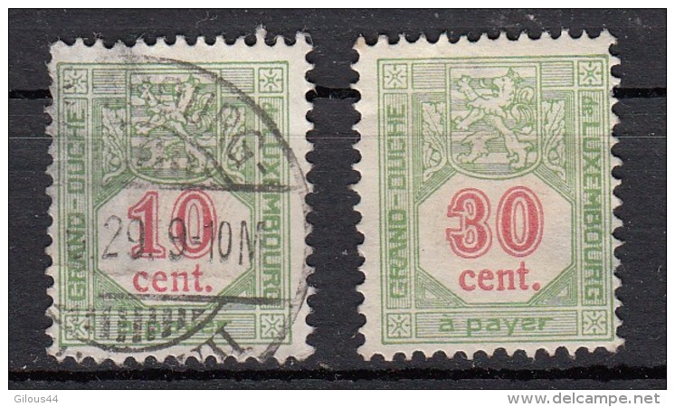 Luxembourg   Timbres Taxe  2 Valeurs - Postage Due