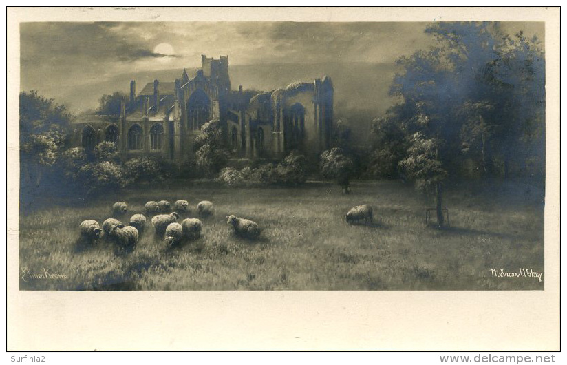 MISCELLANEOUS ART - MELROSE ABBEY - ELMER KEENE Art142 - Roxburghshire