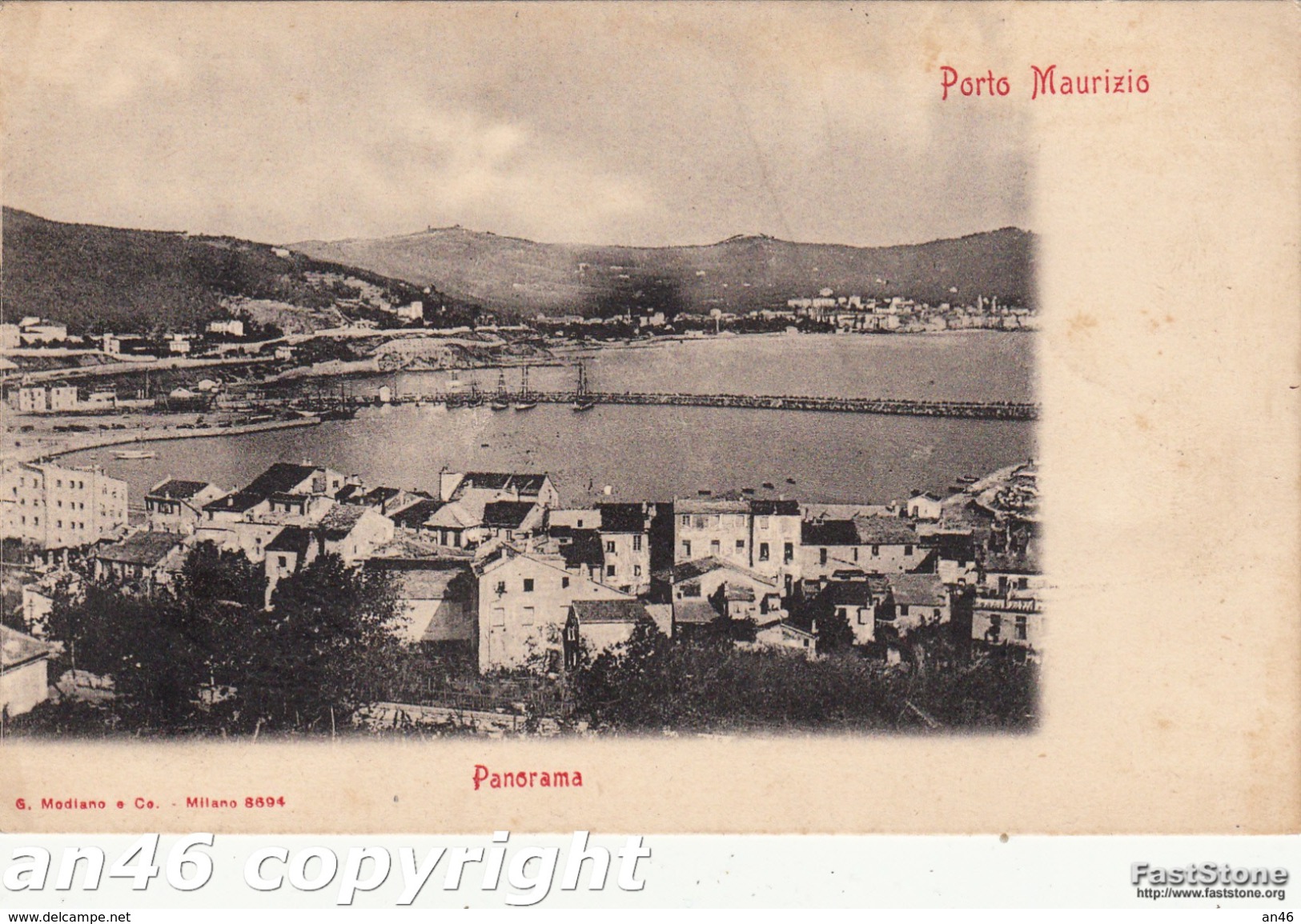 PORTO MAURIZIO-IMPERIA-PANORAMA-OTTIMA CONSERVAZIONE-2 SCAN- - Imperia