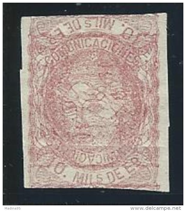 ESPAGNE: (*), N°105, ND, VAR.: Double Impression Dont 1 Inversée, TB - Unused Stamps