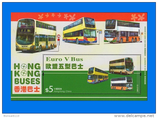HK 2013-0006, Hong Kong Buses, MNH MS - Unused Stamps