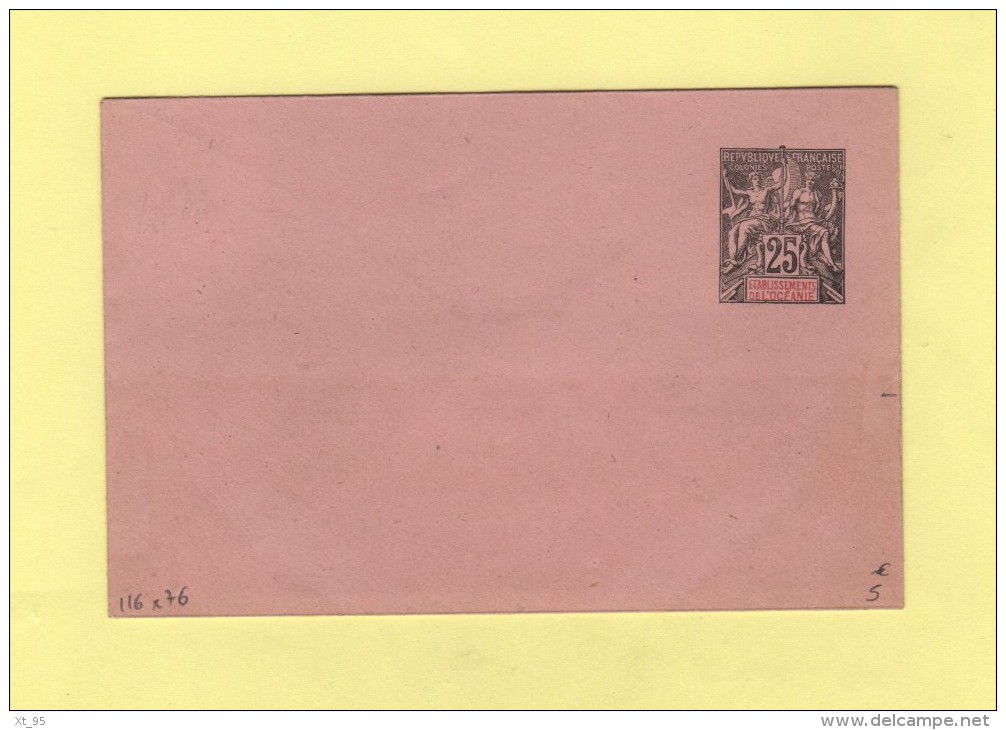 Oceanie - Entier Postal - Enveloppe 116x76 - 25c - Rabat Colle - Other & Unclassified