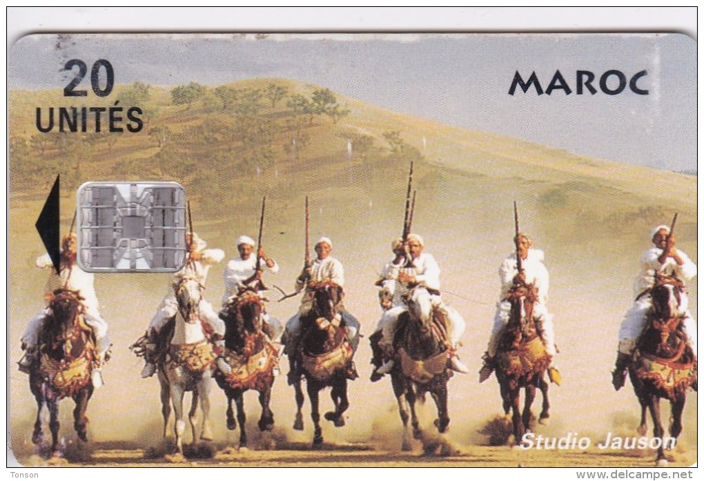 Morocco, MOR-?, 20u Horse Back Riders (No PYRAMID And Adress), 2 Scans. - Marokko