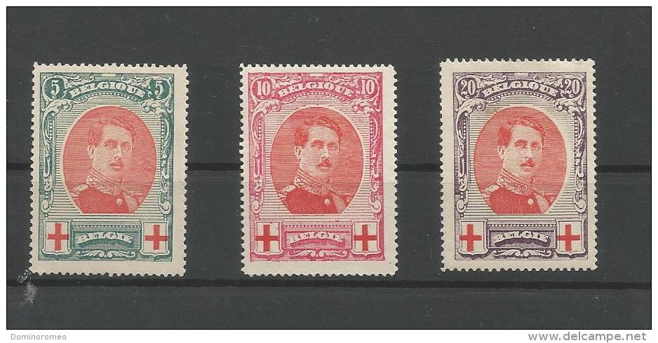 OCB 132 ==> 134 * Postfris Met Scharnier - 1914-1915 Croix-Rouge