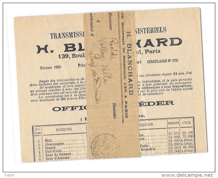 Imprimés Non-Périodiques Sous Bande 1er Ech. (&gt;15gr.)Tarif à 2c. (1.2.1907 / 31.12.1916)T.à D. De Départ DC &laquo; I - Bandes Pour Journaux