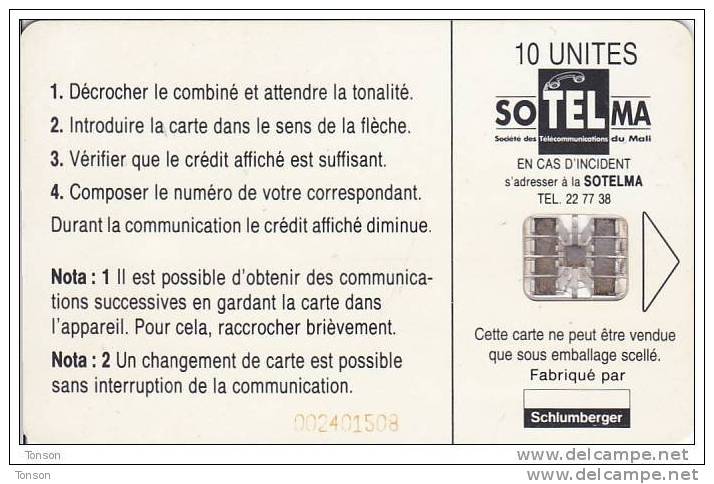 Mali, MAL-17, White Building Telecom, 2 Scans. - Malí