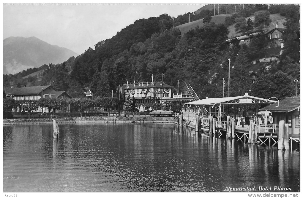 ALPNACHSTAD &#8594; Schiffsanlegestelle Und Hotel Pilatus 1939 - Alpnach
