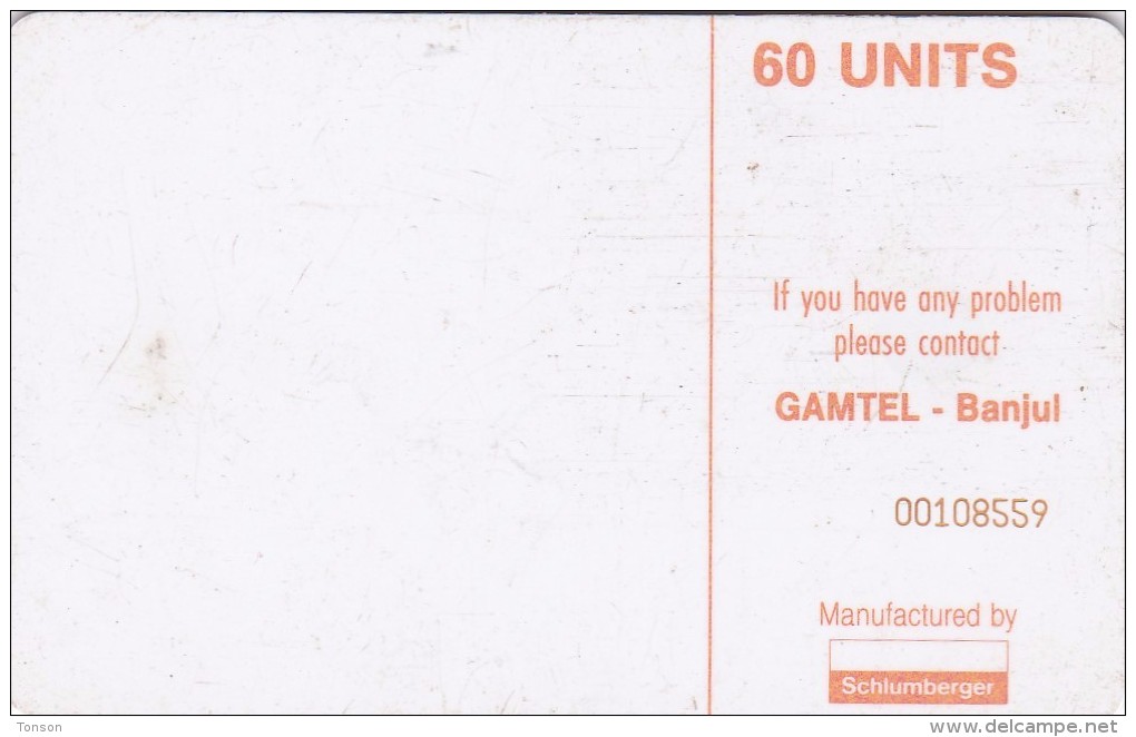 Gambia, GAM-D4B, 60 Units, Logo - Orange, 2 Scans.  Chip SC7 - Gambie