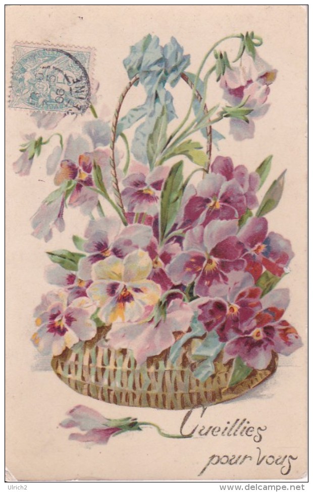 AK Korb Mit Blumen - Cueillez Pour Vous - 1906 (23265) - Blumen