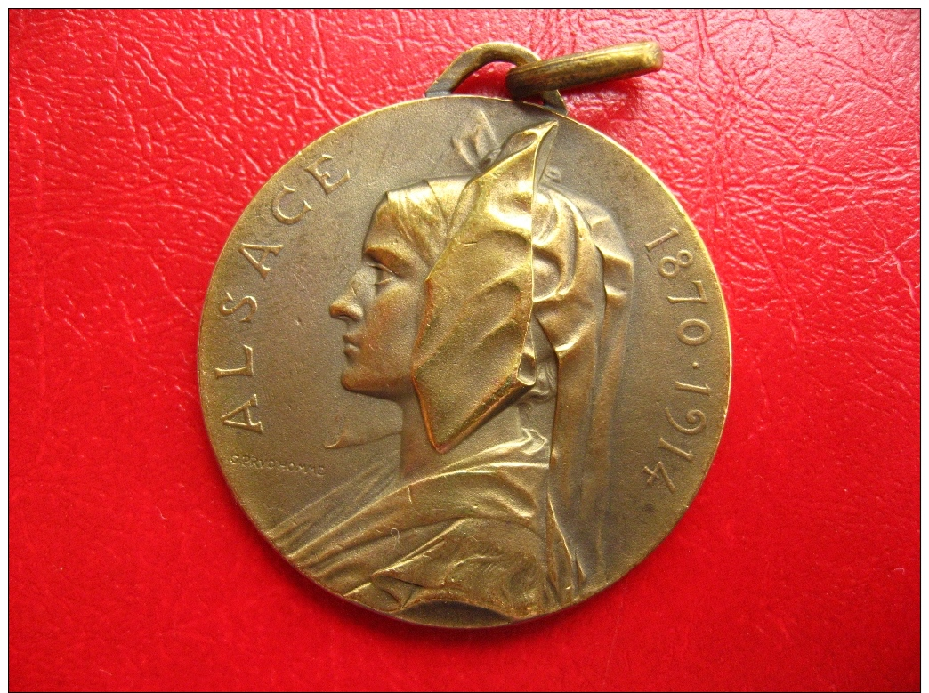 Médaille Alsace 1870/1914 - Cuivre 31mm 14g - France