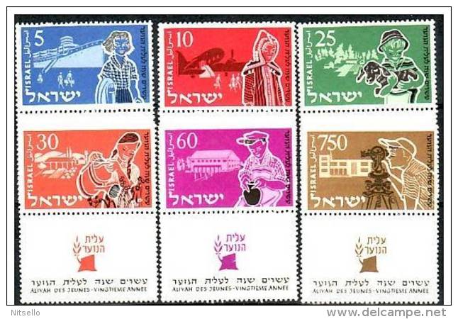 LOTE 1441  ///  (C060) ISRAEL    YVERT Nº: 86/91**MNH - Unused Stamps (with Tabs)