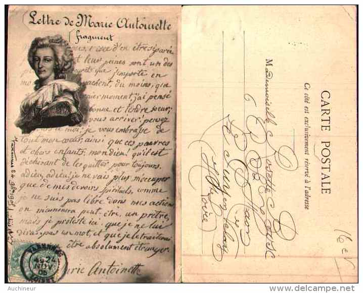 Lettre De Marie Antoinette - Histoire