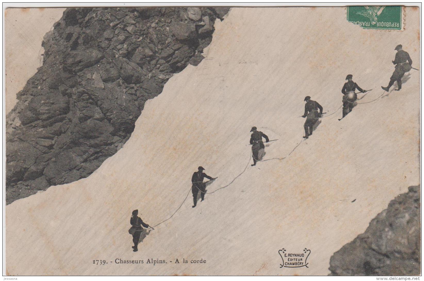 AK -Gebirgsjäger Am Seil - Gletscher In Frankreich - 1908 - Bergsteigen