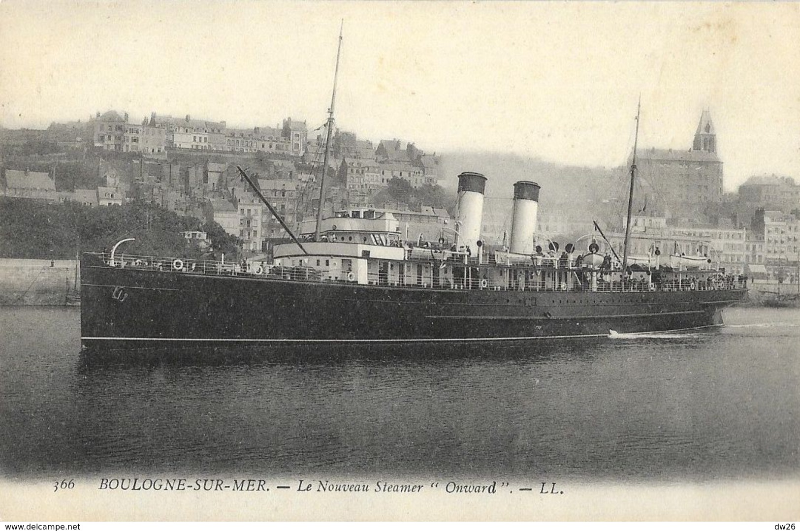 Boulogne-sur-Mer - Le Nouveau Steamer "Onward" - Carte LL Non Circulée - Piroscafi