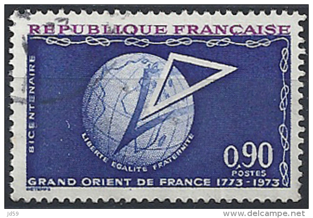 1973 - N° 1756 : Bicentenaire Du Grand-Orient De France - Gebraucht