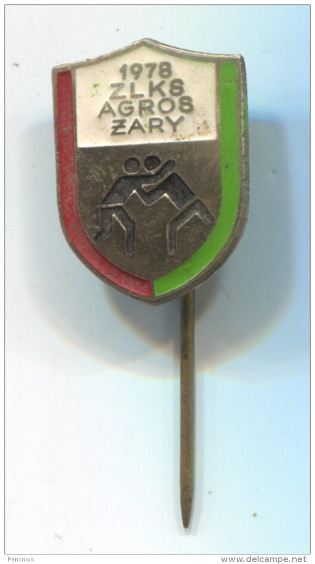 Wrestling - ZLKS AGROS ZARY 1978. Poland, Vintage Pin Badge, Enamel - Ringen