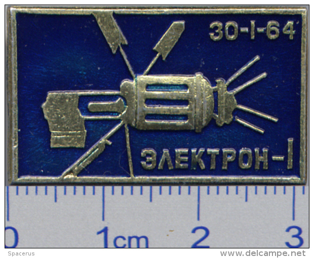 237 Space Soviet Russia Pin. Satellite Electron - 1 (30.I.1964) - Raumfahrt