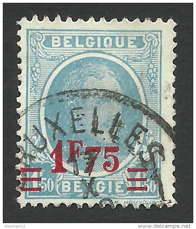 Belgium,  1.75 F. On 1.50 F. 1927, Sc # 194, Mi # 226, Used - 1922-1927 Houyoux