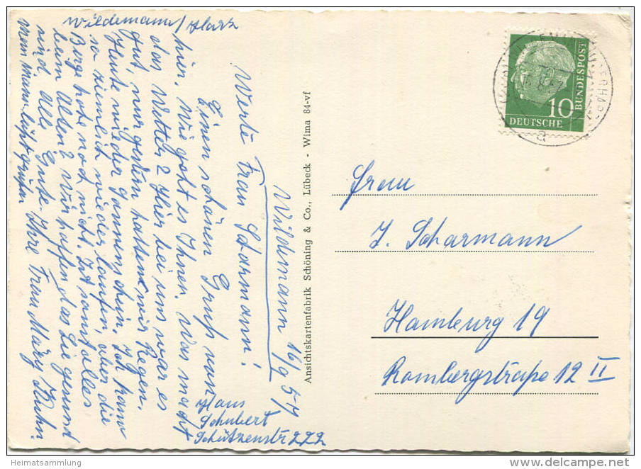 Wildemann - Verlag Schöning & Co. Lübeck - AK-Grossformat Gel. 1957 - Clausthal-Zellerfeld