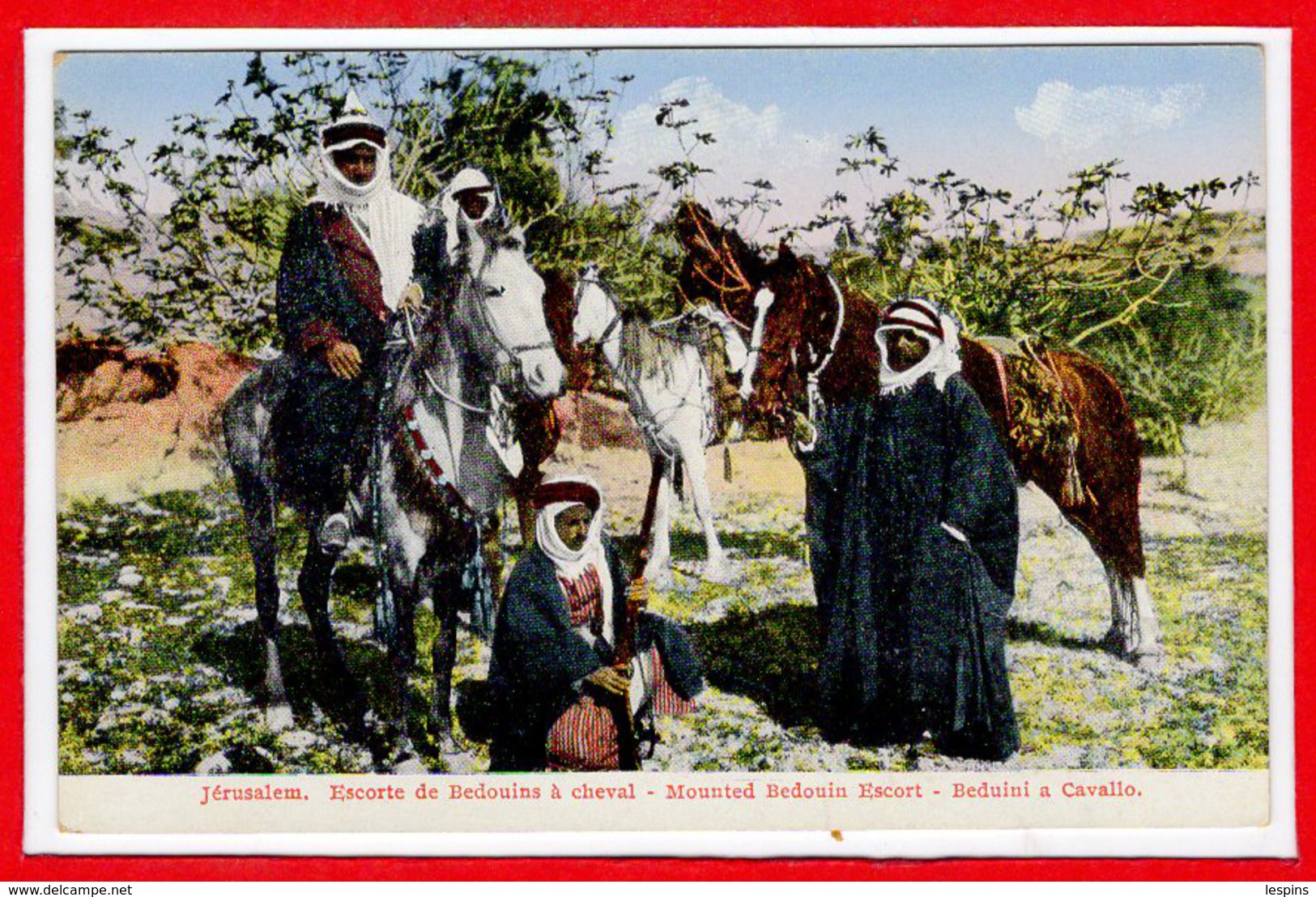 ASIE --  ISRAEL -- JERUSALEM --  Escorte De Bedouins àn Cheval - Israel