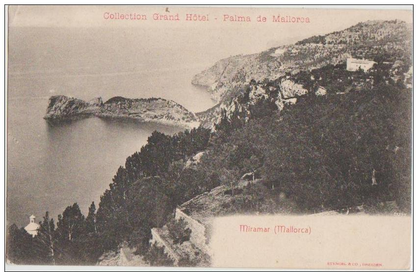 CPA ESPAGNE BALEARES MALLORCA Miramar Timbre Stamp Tampon Mark 1904 - Mallorca